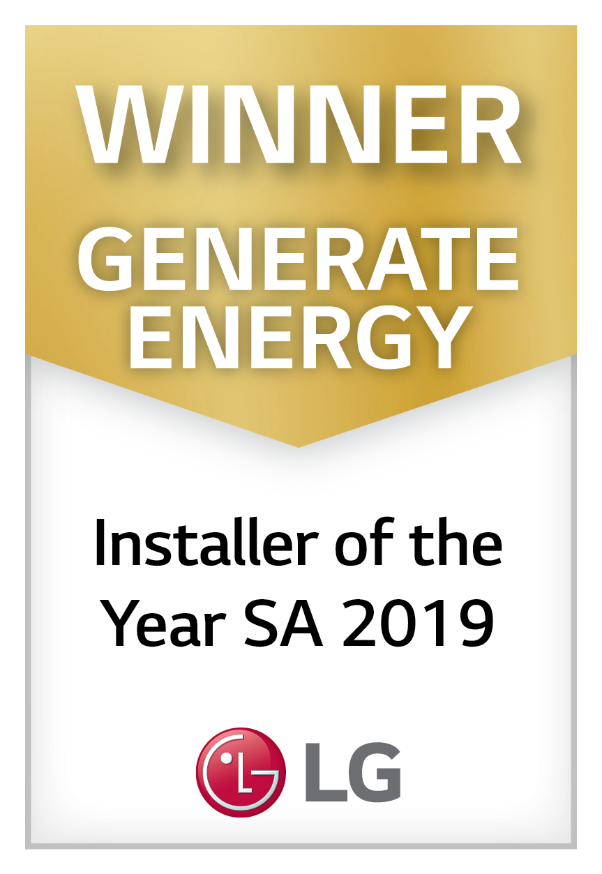 LG Solar Partner Awards Installer of the Year SA 2019 WINNER Generate Energy